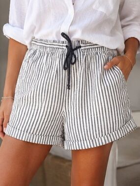 Nautica Cotton Linen Blend Shorts | Size Small | Coastal Preppy Summer | EUC